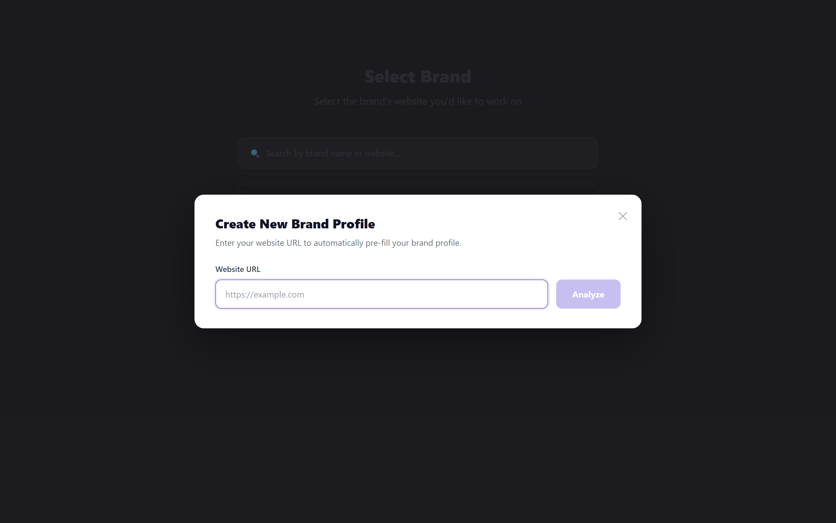 step one: just paste your website