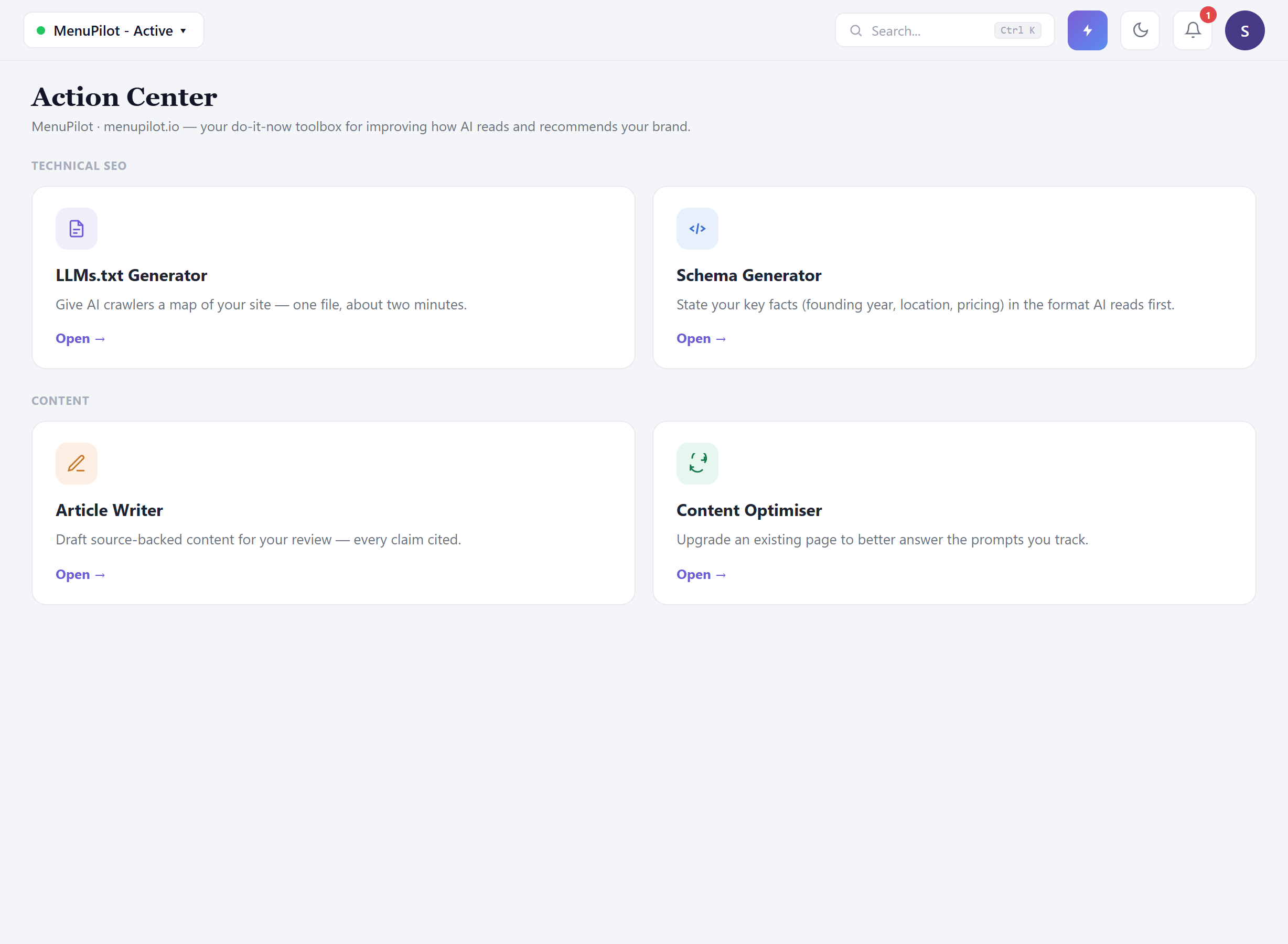 action center hub